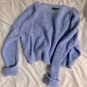 Blue cropped sweater